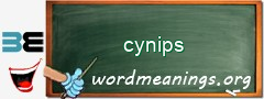 WordMeaning blackboard for cynips